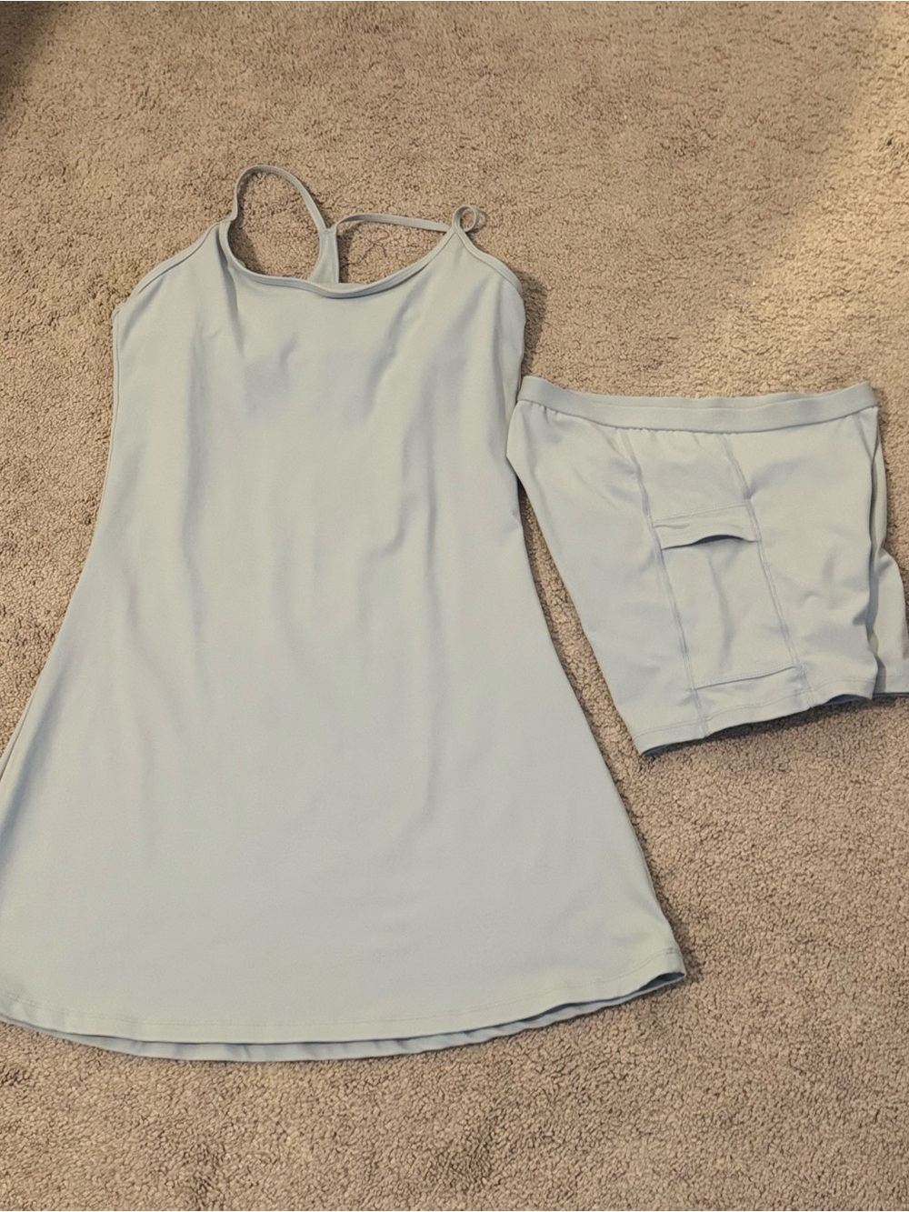 Light Blue Athletic Dress & Boyshort Set - Women Intimates